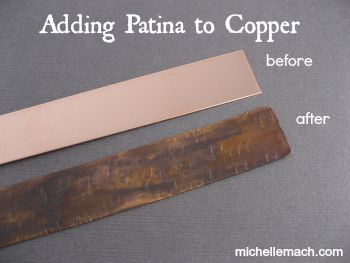 Adding patina to copper