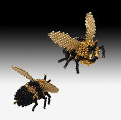 Beaded Bees by Nancy Cain