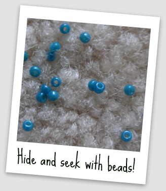 Beads in carpet