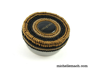 Beaded tin by Michelle Mach