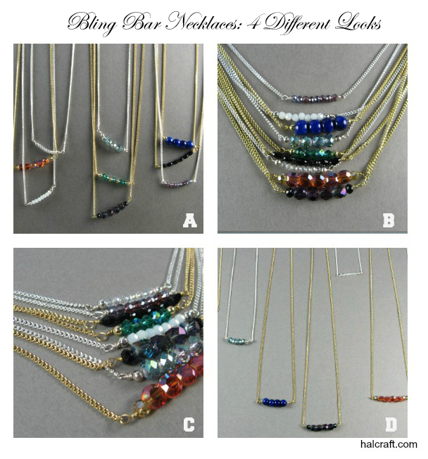 Bling Bar Necklaces by Michelle Mach