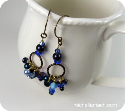 Blue earrings by Michelle Mach
