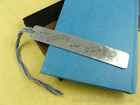 More Books Less Sleep Bookmark by Michelle Mach