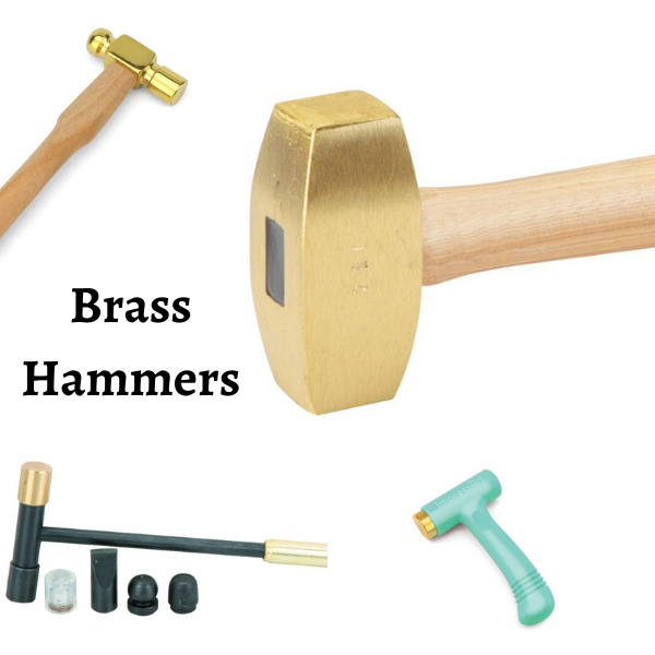 Assortment of brass hammers