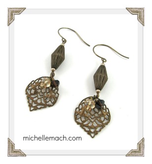 Earrings by Michelle Mach in Stringing Fall 2012
