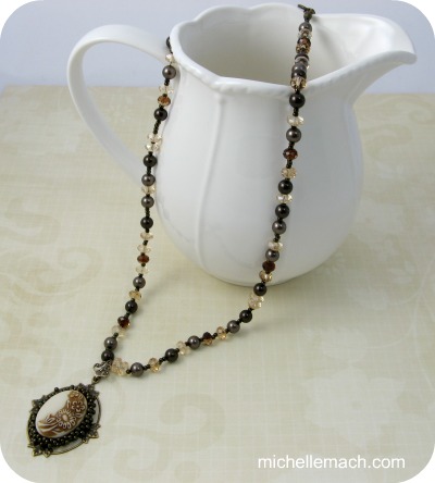 Chocolate Tea Necklace by Michelle Mach