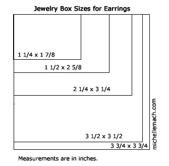 Earring Box Sizes Chart