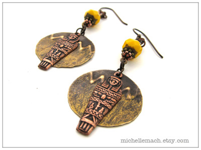 new Egyptian Earrings by Michelle Mach