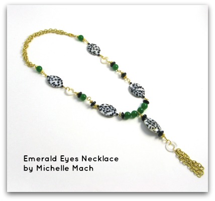 Emerald Eyes Necklace by Michelle Mach