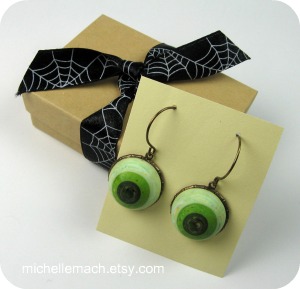 Eyeball earrings by Michelle Mach