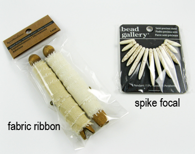 Fabric ribbons and spike focal