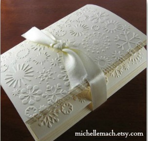 Ivory snowflake cards by Michelle Mach