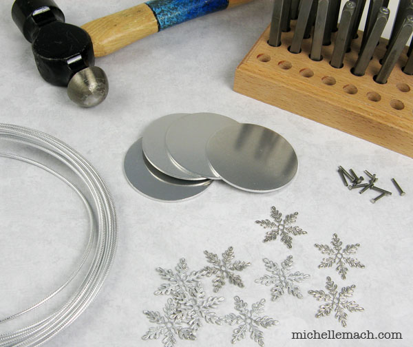 Supplies to Make Snowflake Ornaments