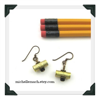 Pencil Earrings by Michelle Mach