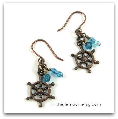 Nautical earrings by Michelle Mach