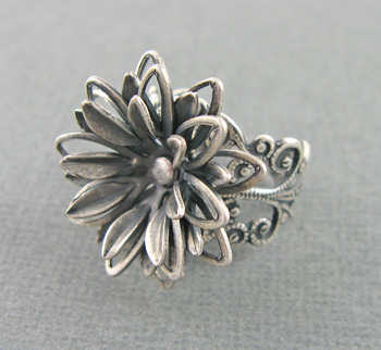 Silver Flower Ring by Michelle Mach