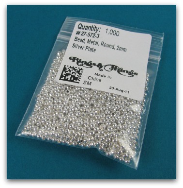 Small round silver beads