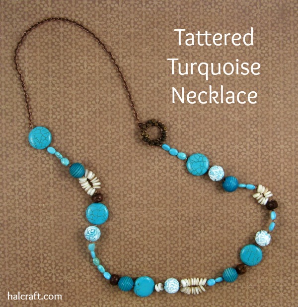 Tattered Turquoise Necklace by Michelle Mach