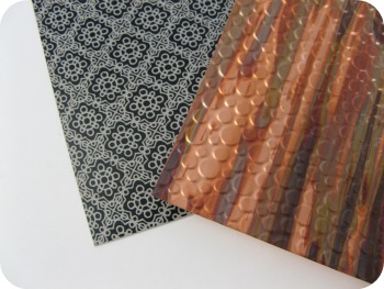 Textured metal sheets