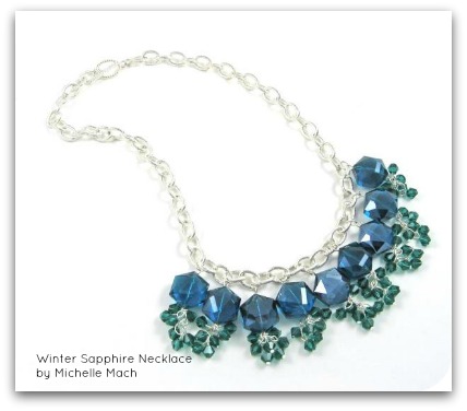 Winter Sapphire Necklace by Michelle Mach