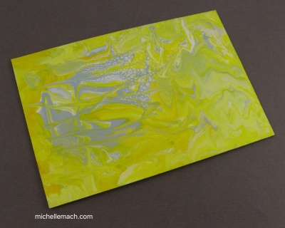 Yellow abstract painting by Michelle Mach
