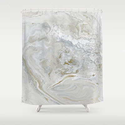 Marbled Castle Shower Curtain by Michelle Mach