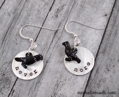 Nevermore earrings by Michelle Mach