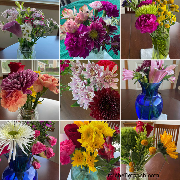 9 flower bouquets