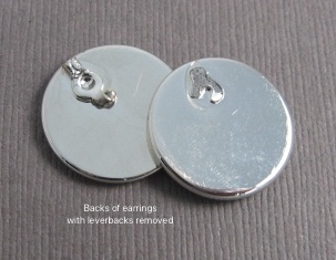 Ruined backs of leverback earrings