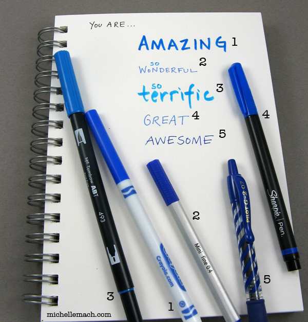 Blue Pens for Testing
