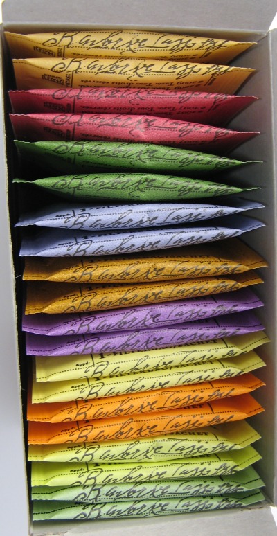 Closeup of Box of Tazo Tea