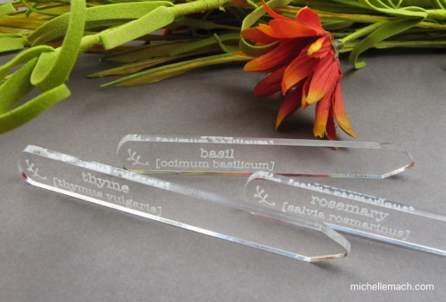 Clear Engraved Plant Markers