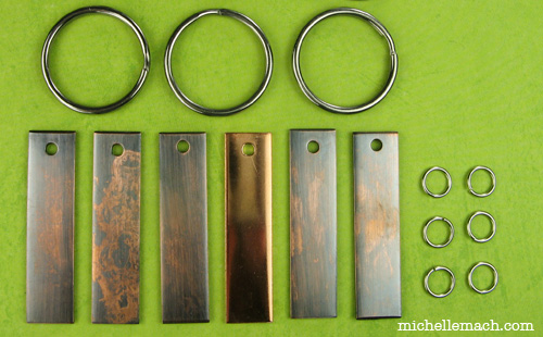 Copper keychains in progress