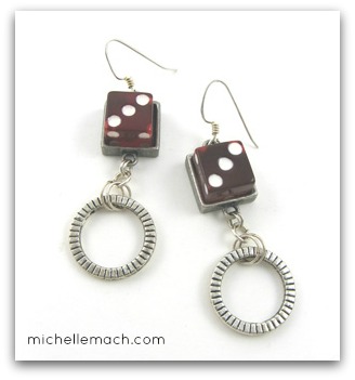 Dice Earrings by Michelle Mach