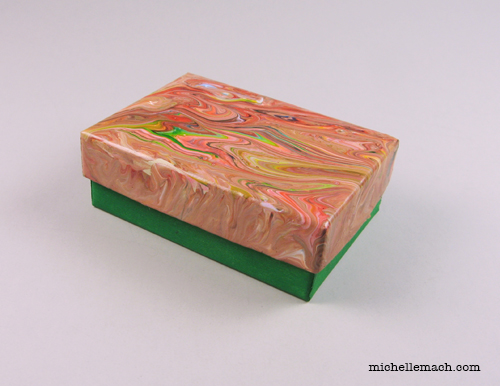 Orange and green painted box