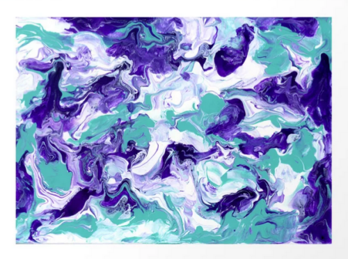 Purple and Aqua Jazz by Michelle Mach