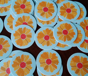 Flower stickers