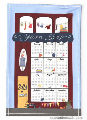 Yarn Shop Calendar 2024 by Michelle Mach